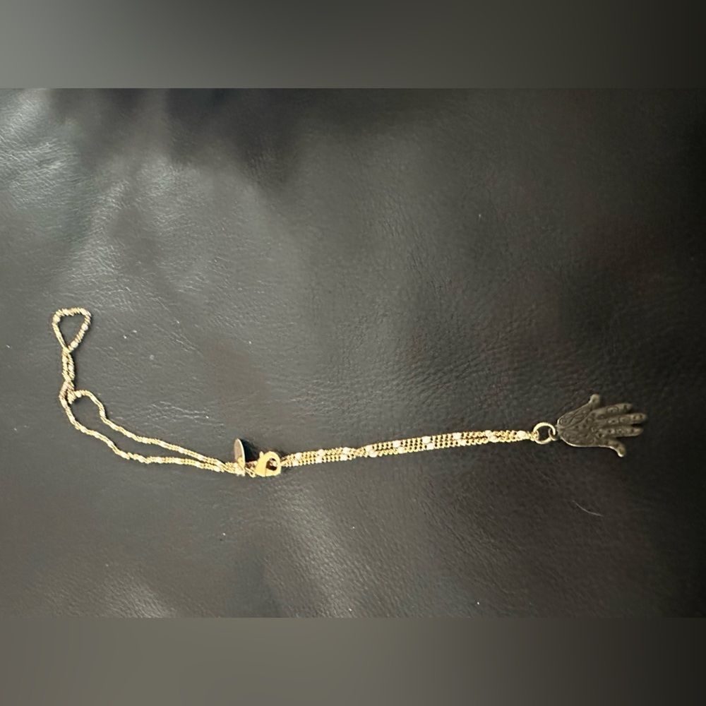 Gold Hamsa Pendant Necklace